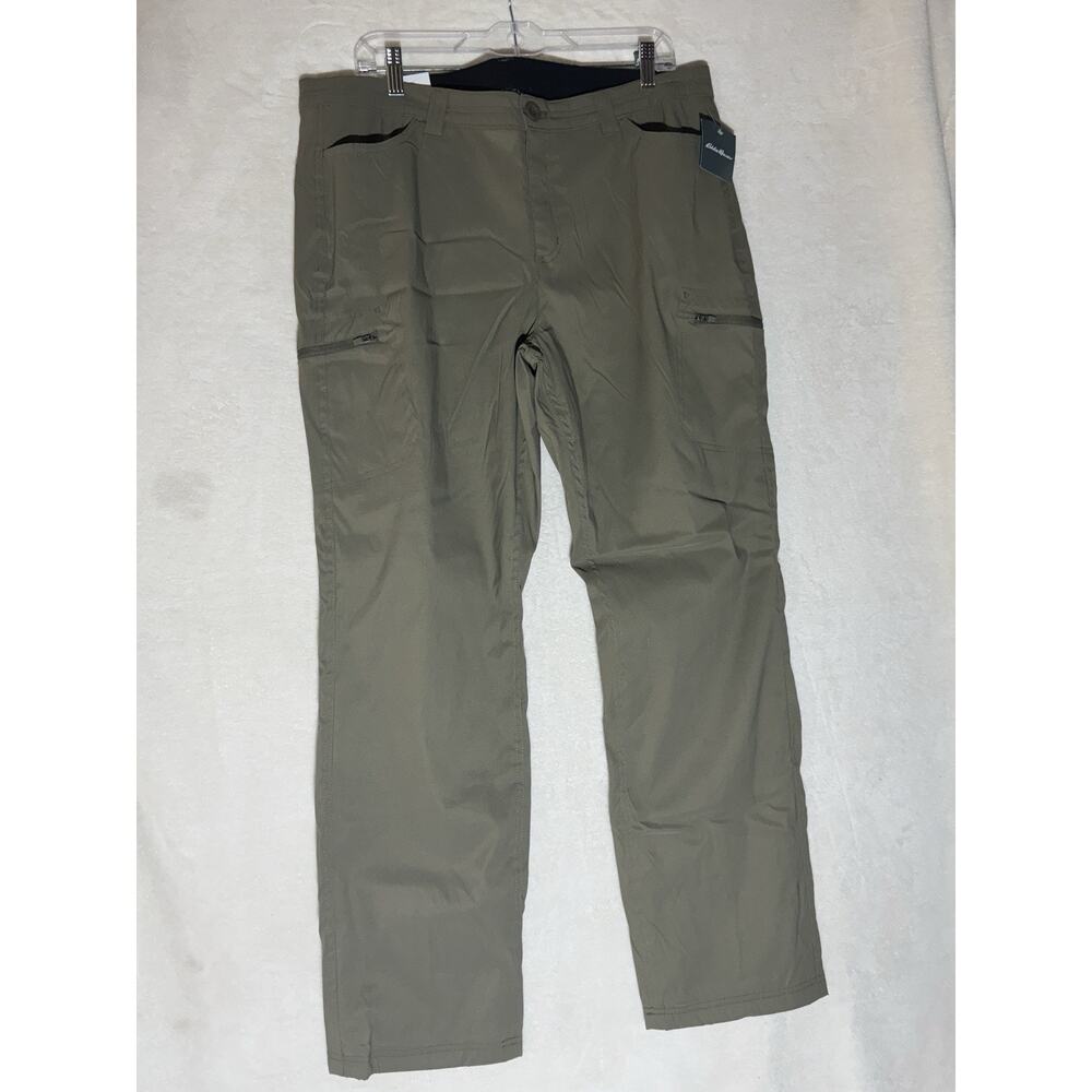 Eddie Bauer Women's Micro Fleece LinedRainer Pants Size 14 Olive Army Green NWT
